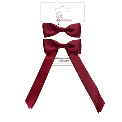 Ava & Olivia Bow Pack Maroon-Mad About Bows