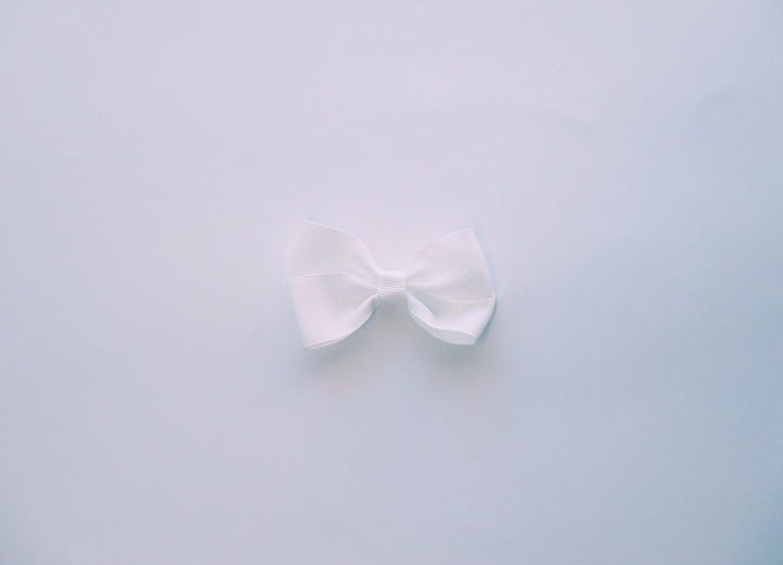 Double Bow White-Mad About Bows