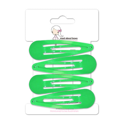 Snap Clips 7cm Apple Green-Mad About Bows