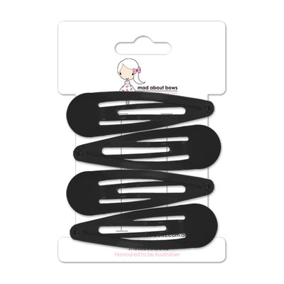 Snap Clips 7cm Black-Mad About Bows