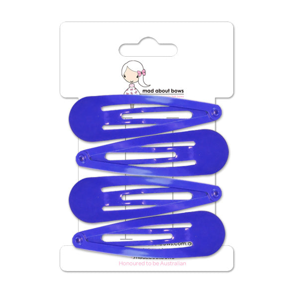 Snap Clips 7cm Cobalt-Mad About Bows