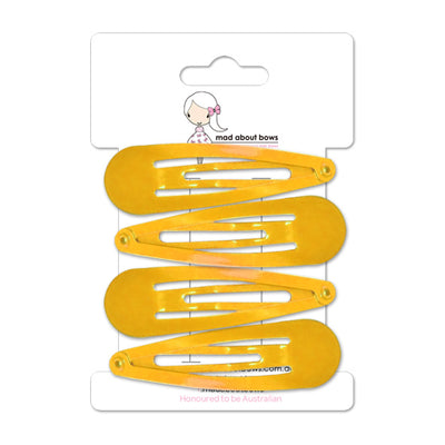 Snap Clips 7cm Yellow Gold-Mad About Bows