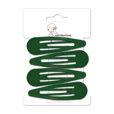 Snap Clips 7cm Hunter Green-Mad About Bows