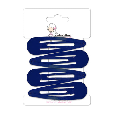 Snap Clips 7cm Navy-Mad About Bows