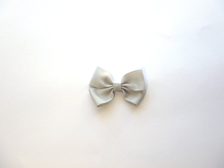 Double Bow Light Grey-Mad About Bows