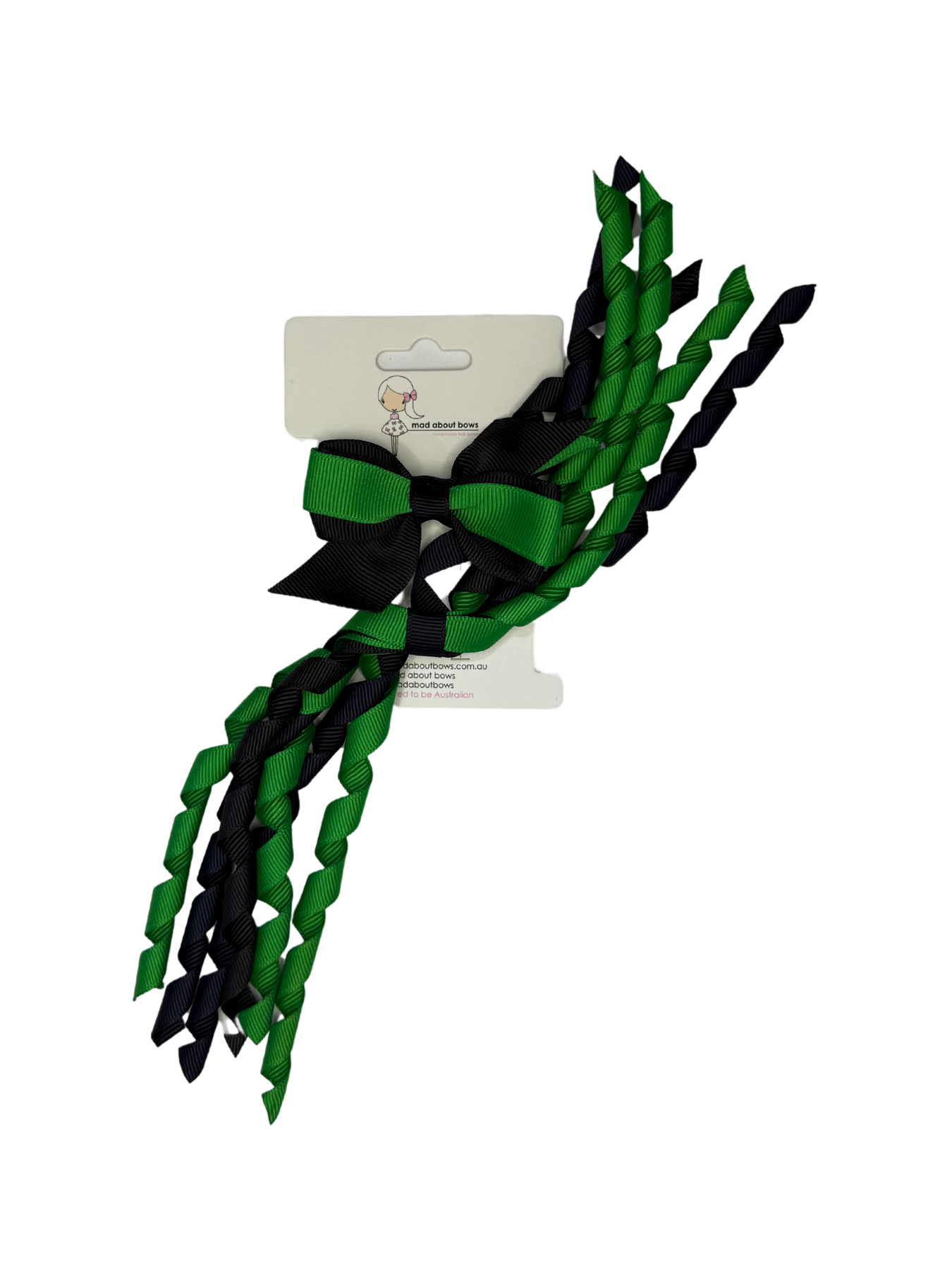 Mini Pinwheel & Korker Pack Black/Emerald Green-Mad About Bows