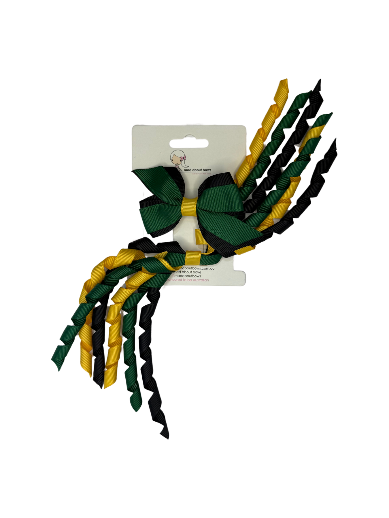 Mini Pinwheel & Korker Pack Black/Forest Green/Yellowgold-Mad About Bows