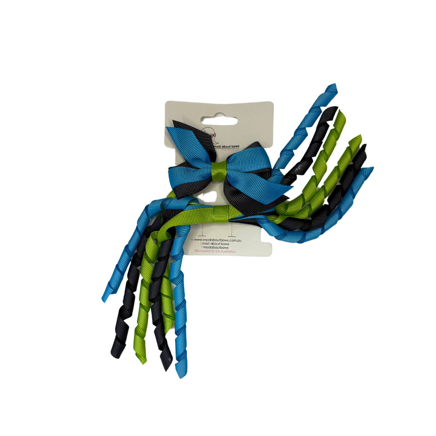 Mini Pinwheel & Korker Pack Charcoal/Island Blue/Apple Green-Mad About Bows
