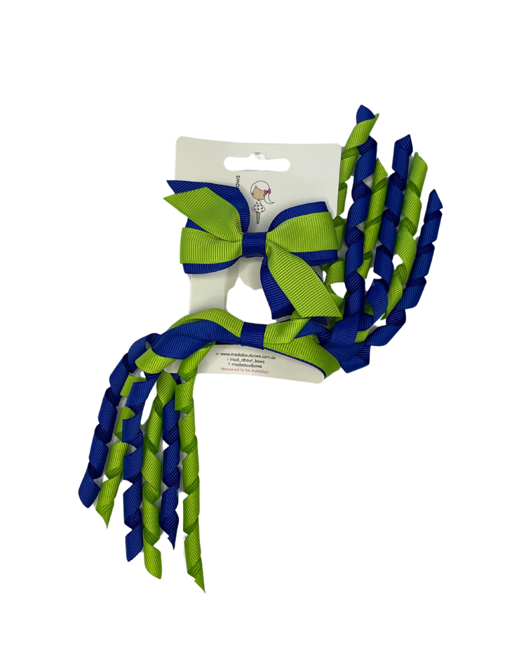 Mini Pinwheel & Korker Pack Cobalt/Apple Green-Mad About Bows