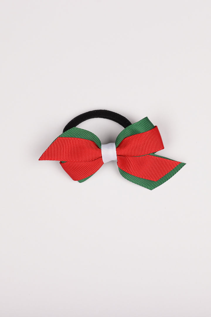 Mini Pinwheel Forest Green/Red/White-Mad About Bows