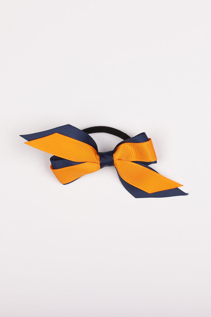 Mini Pinwheel Navy/Tangerine-Mad About Bows