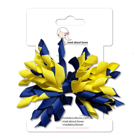 Mad Poms Cobalt/Lemon-Mad About Bows