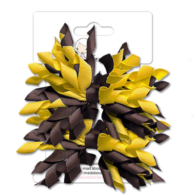 Mad Pom Twin Pack Yellowgold/Brown-Mad About Bows