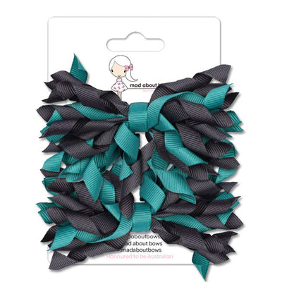 Mad Pom Twin Pack Charcoal/Jade-Mad About Bows