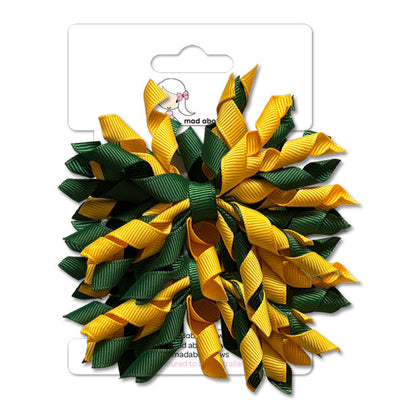 Mad Pom Twin Pack Forest Green/Yellowgold-Mad About Bows
