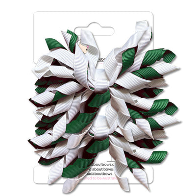 Mad Pom Twin Pack Forest Green/White-Mad About Bows