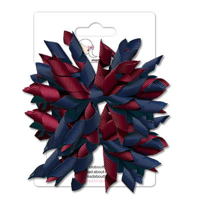 Mad Pom Twin Pack Navy/Maroon-Mad About Bows