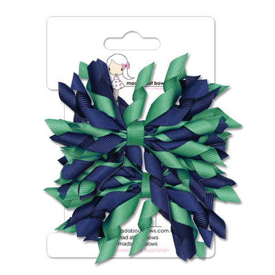 Mad Pom Twin Pack Navy/Parrot Green-Mad About Bows