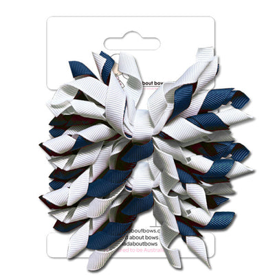 Mad Pom Twin Pack Navy/White-Mad About Bows