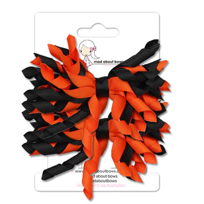 Mad Pom Twin Pack Black/Orange-Mad About Bows