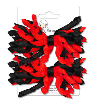 Mad Pom Twin Pack Black/Red-Mad About Bows