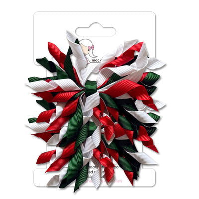 Mad Pom Twin Pack Forest Green/Red/White-Mad About Bows
