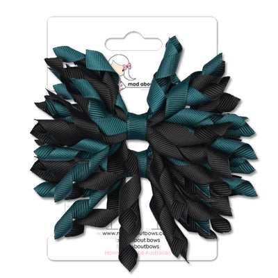 Mad Pom Twin Pack Black/Teal-Mad About Bows