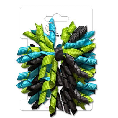 Mad Pom Twin Pack Charcoal/Island Blue/Apple Green-Mad About Bows