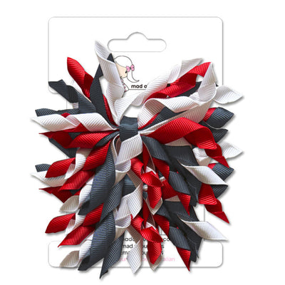 Mad Pom Twin Pack Charcoal/Red/White-Mad About Bows