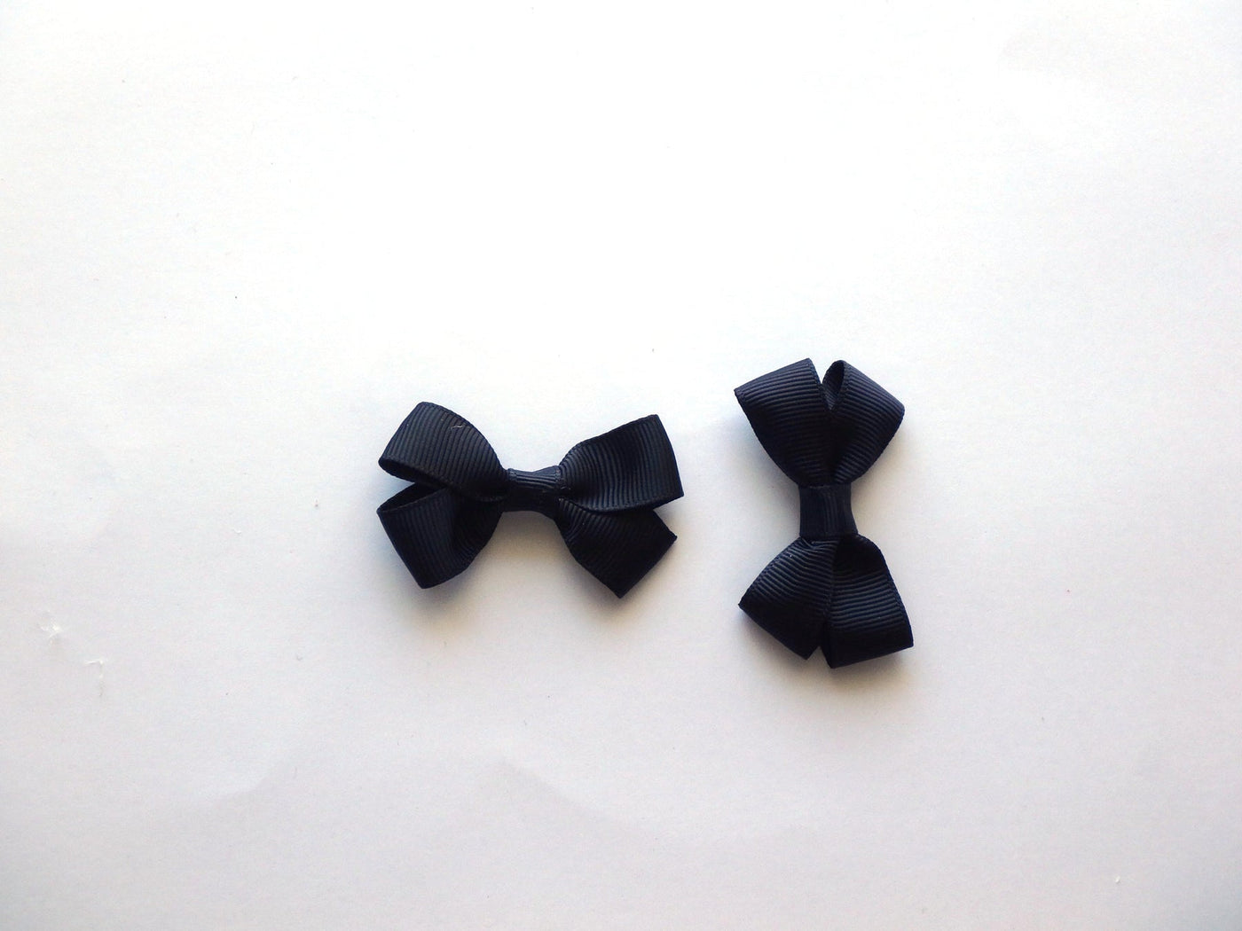 Mini Bow Clip Pair Midnight Blue-Mad About Bows