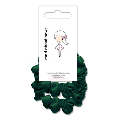 Mini Scrunchie Twin Pack Hunter Green-Mad About Bows