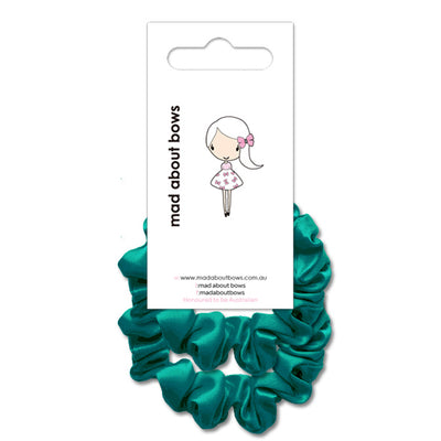 Mini Scrunchie Twin Pack Jade-Mad About Bows