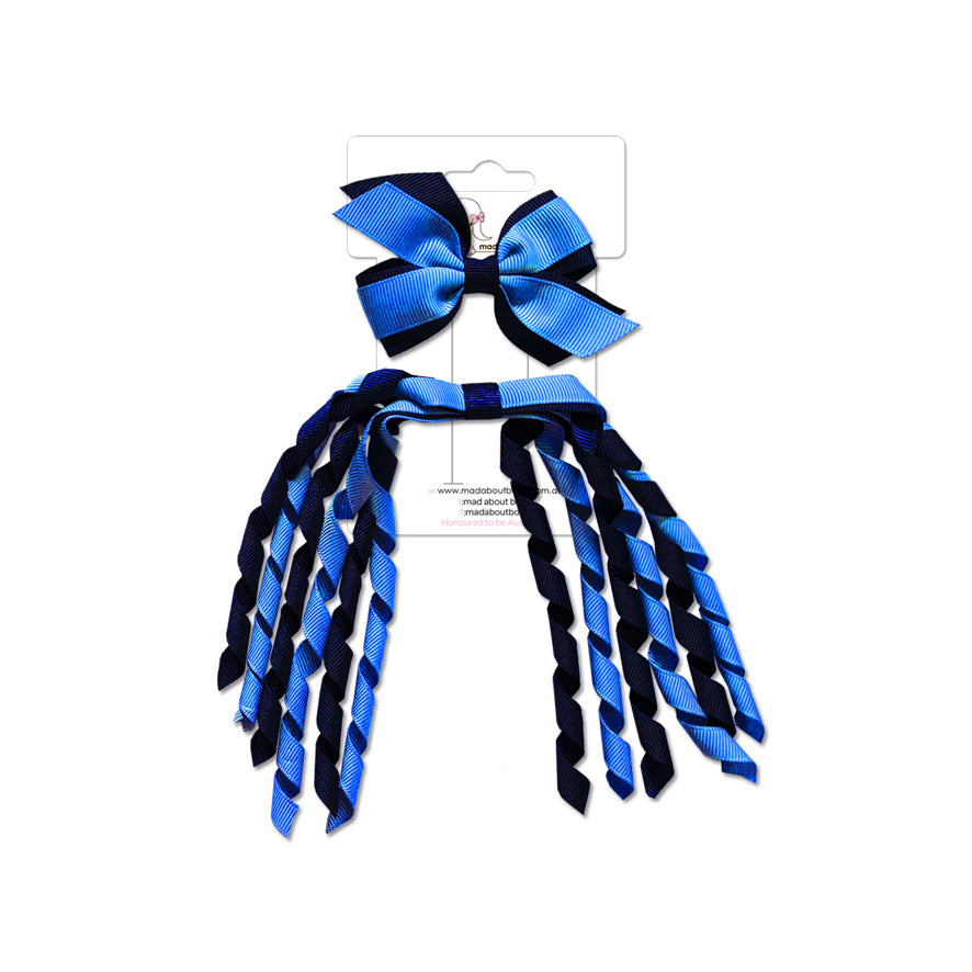 Mini Pinwheel & Korker Pack Black/Island Blue-Mad About Bows