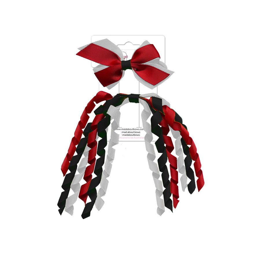 Mini Pinwheel & Korker Pack Black/Red/White-Mad About Bows