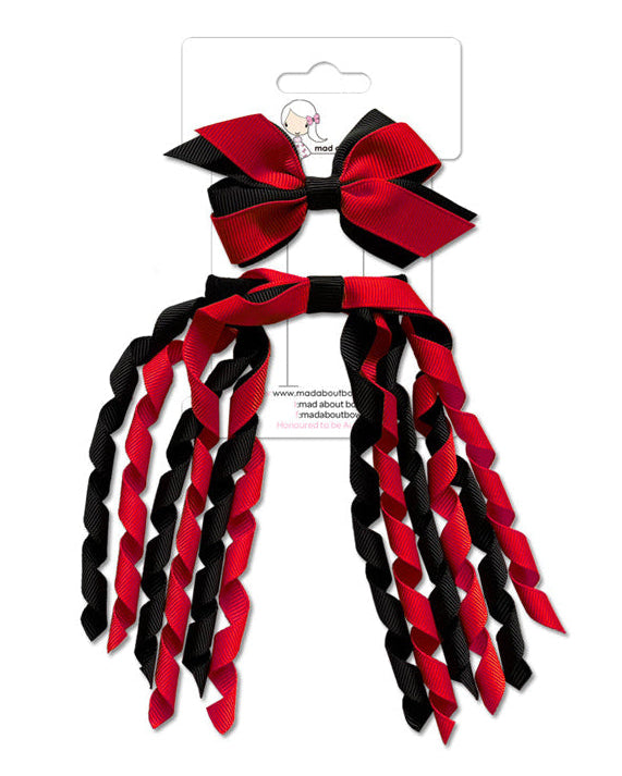 Mini Pinwheel & Korker Pack Black/Red-Mad About Bows