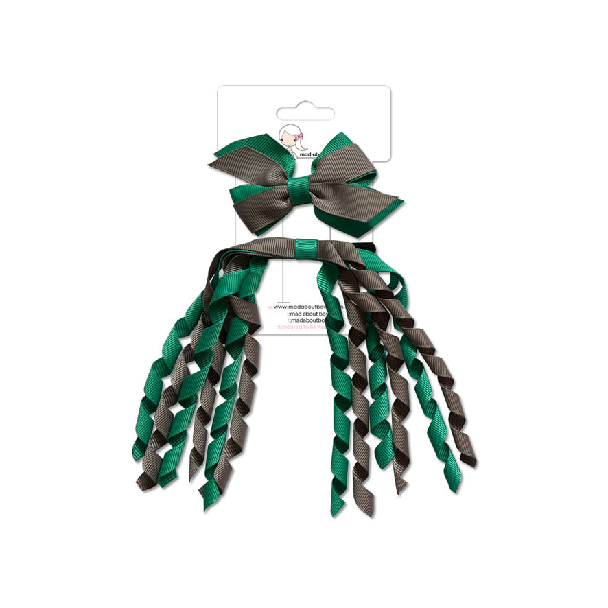 Mini Pinwheel & Korker Pack Charcoal/Jade-Mad About Bows