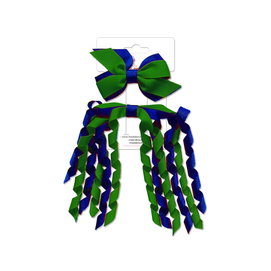 Mini Pinwheel & Korker Pack Cobalt/Emerald Green-Mad About Bows