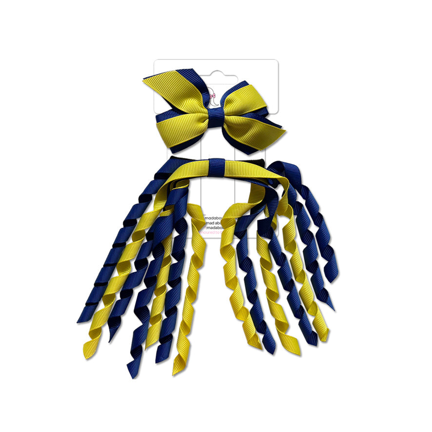 Mini Pinwheel & Korker Pack Cobalt/Yellowgold-Mad About Bows