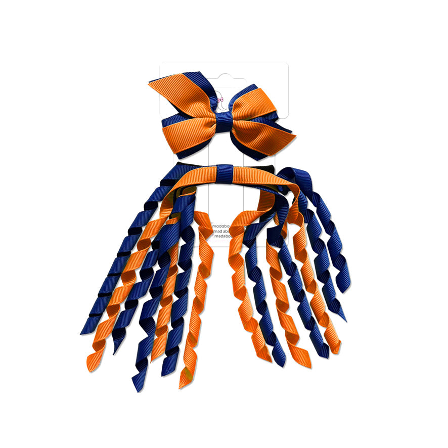 Mini Pinwheel & Korker Pack Cobalt/Orange-Mad About Bows
