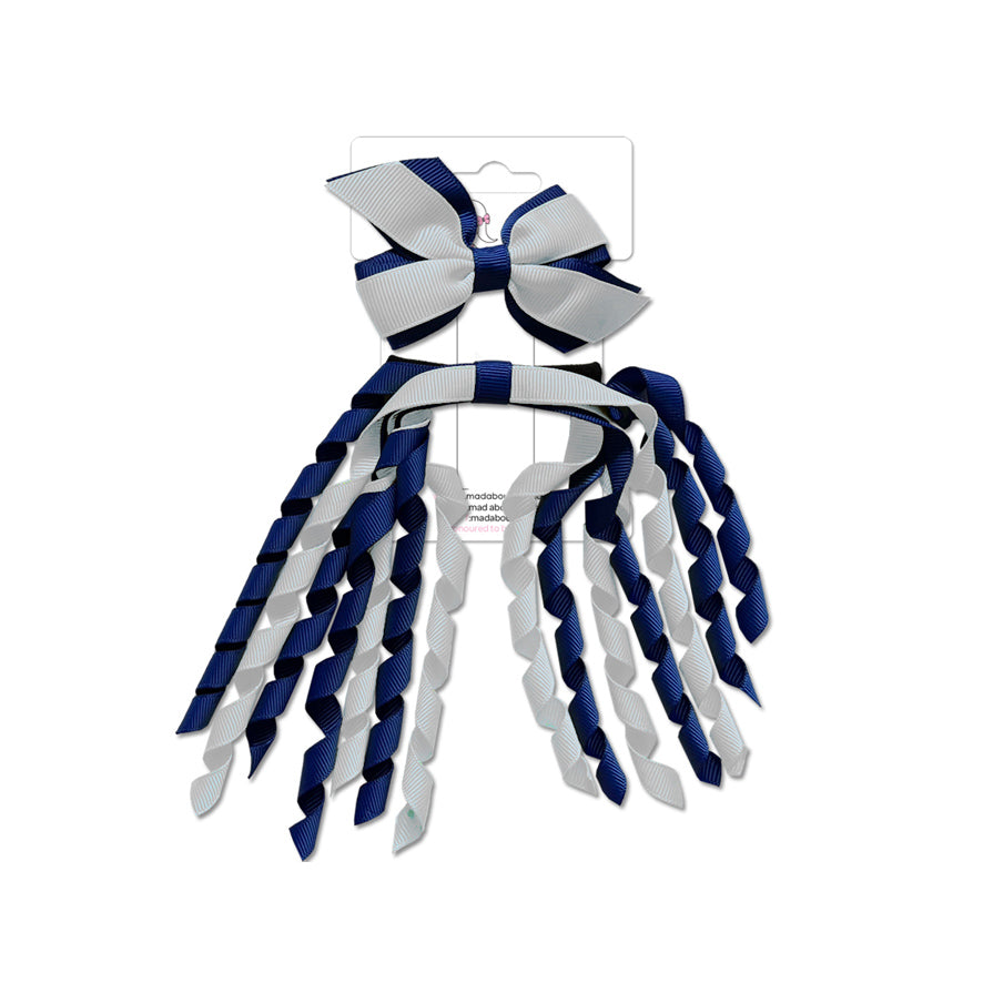 Mini Pinwheel & Korker Pack Cobalt/White-Mad About Bows