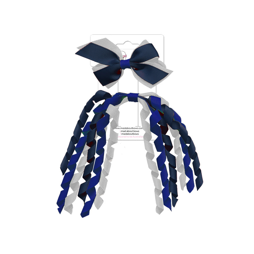 Mini Pinwheel & Korker Pack Navy/Cobalt/White-Mad About Bows