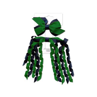 Mini Pinwheel & Korker Pack Navy/Forest Green-Mad About Bows