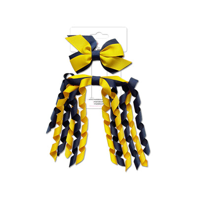 Mini Pinwheel & Korker Pack Navy/Yellowgold-Mad About Bows