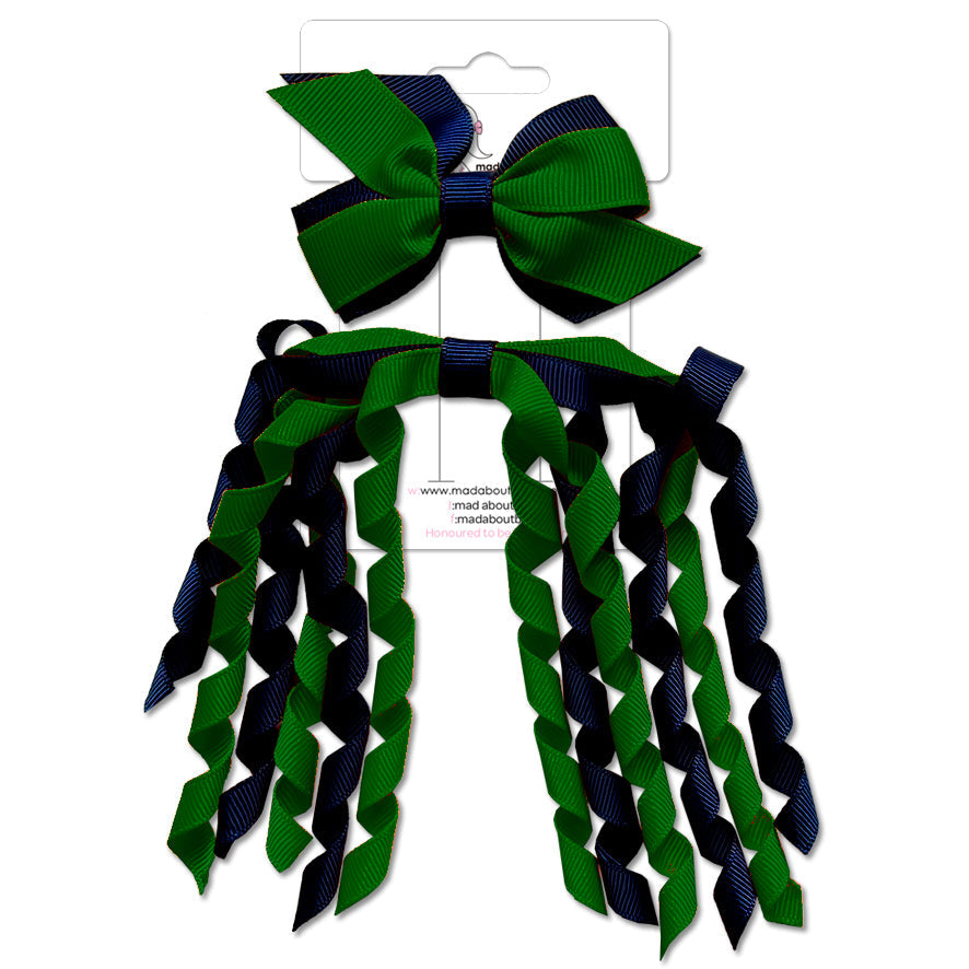 Mini Pinwheel & Korker Pack Navy/Jade-Mad About Bows