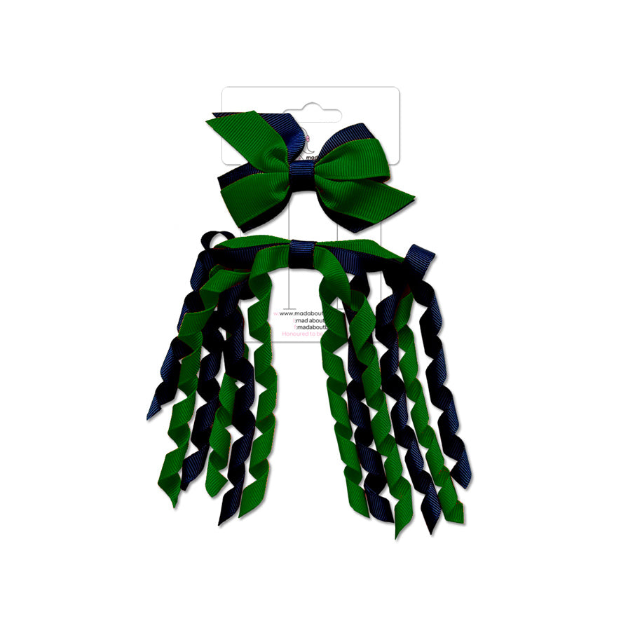 Mini Pinwheel & Korker Pack Navy/Jade-Mad About Bows