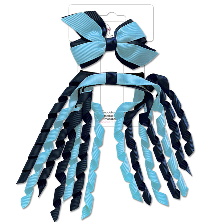 Mini Pinwheel & Korker Pack Navy/French Blue-Mad About Bows