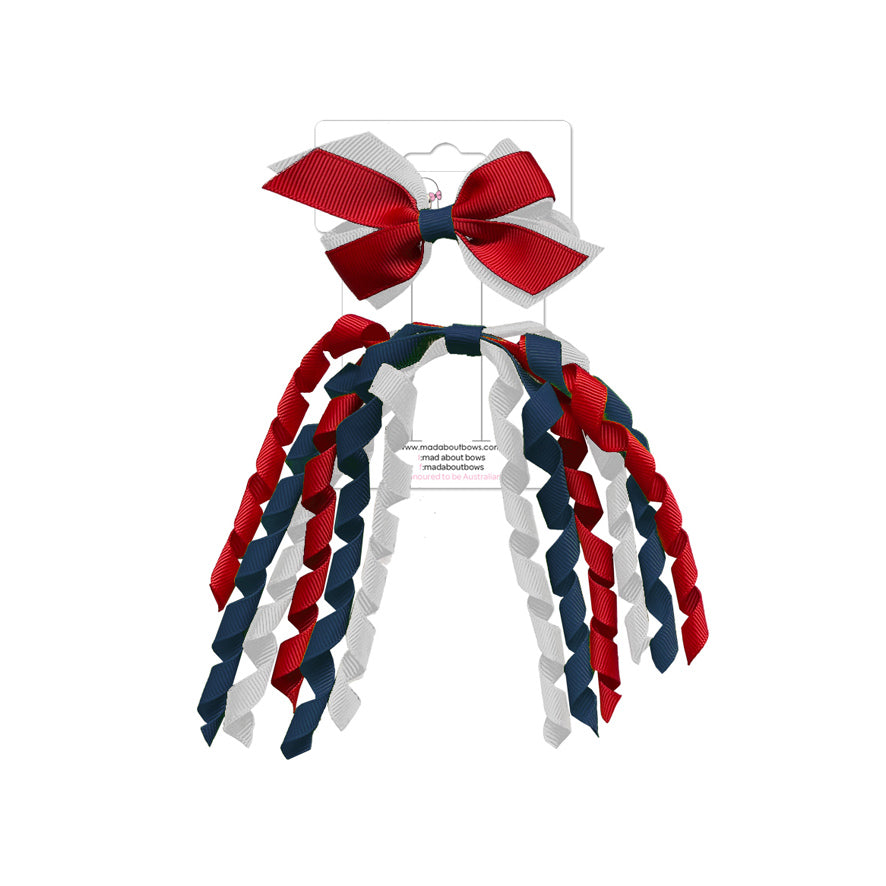 Mini Pinwheel & Korker Pack Navy/Red/White-Mad About Bows