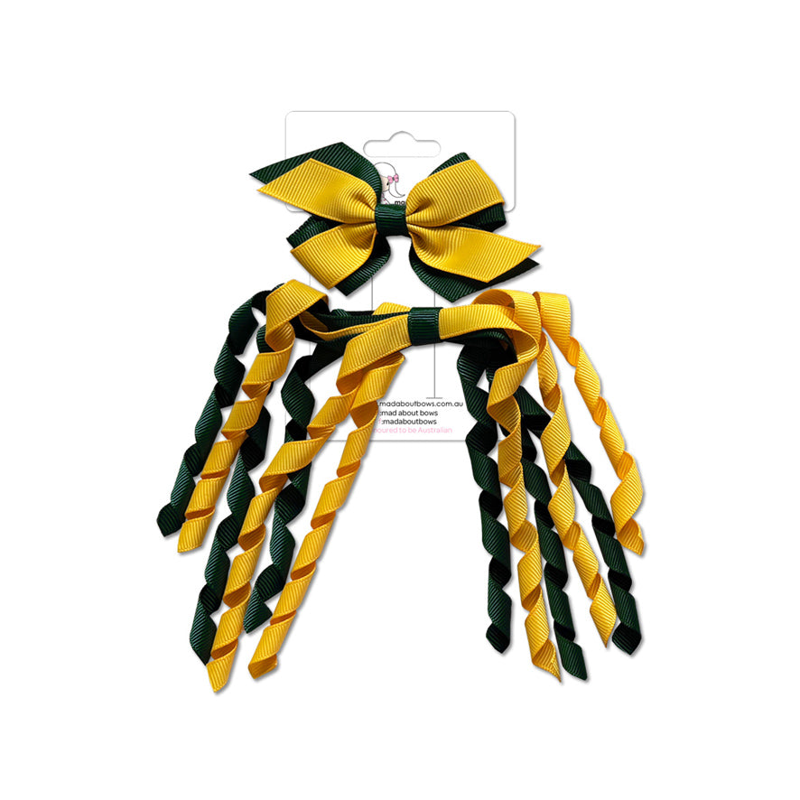 Mini Pinwheel & Korker Pack Teal/Yellowgold-Mad About Bows