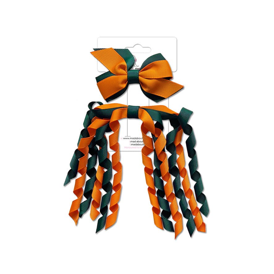 Mini Pinwheel & Korker Pack Teal/Orange-Mad About Bows