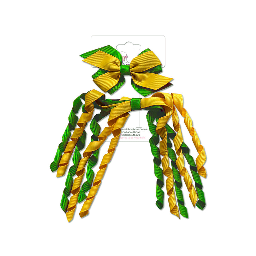 Mini Pinwheel & Korker Pack Yellowgold/Fern Green-Mad About Bows